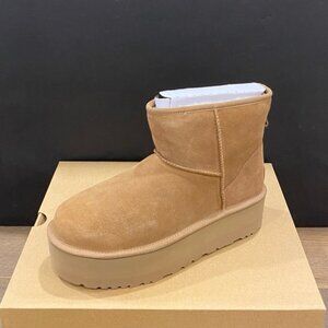 UGG Women's Classic Mini Platform Chestnut Ankle Boots Bootie Shoes NEW